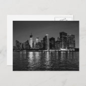 New York City Night Skyline Briefkaart (Voorkant / Achterkant)