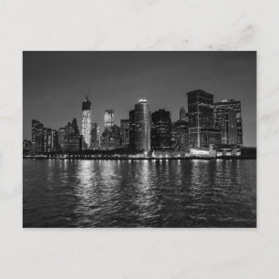 New York City Night Skyline Briefkaart