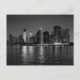 New York City Night Skyline Briefkaart