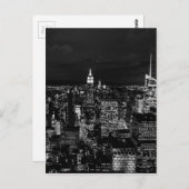 New York City Night Skyline Briefkaart (Voorkant / Achterkant)