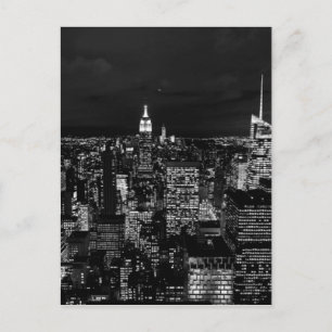 New York City Night Skyline Briefkaart
