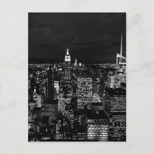 New York City Night Skyline Briefkaart (Voorkant)