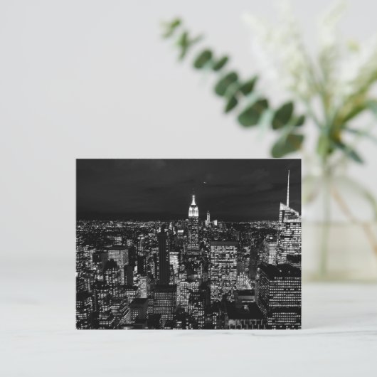 New York City night skyline Briefkaart (Staand voorkant)