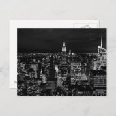 New York City night skyline Briefkaart (Voorkant / Achterkant)