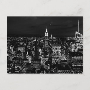 New York City night skyline Briefkaart