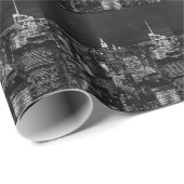 New York City Night Skyline Cadeaupapier (Rol Hoek)
