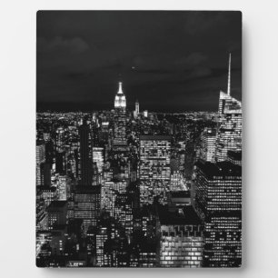 New York City Night Skyline Fotoplaat