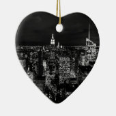 New York City Night Skyline Keramisch Ornament (Rechts)