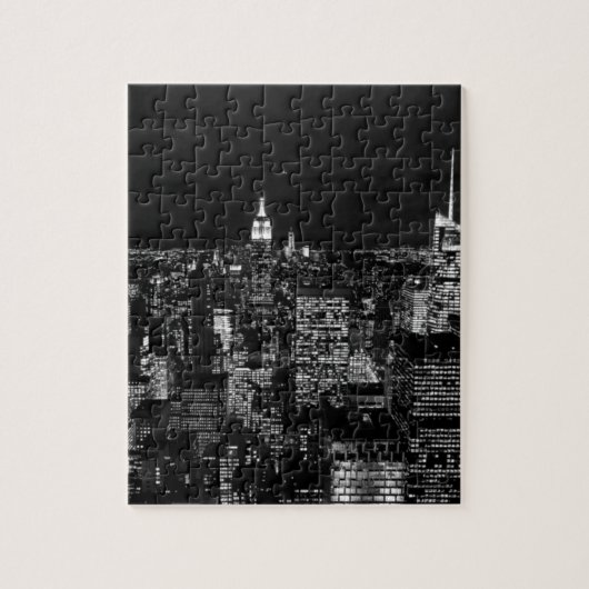 New York City Night Skyline Legpuzzel (Verticaal)
