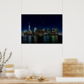 New York City Night Skyline Poster (Keuken)