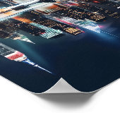 New York City Night Skyline Poster (Hoek)