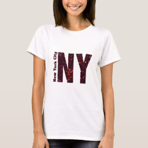 New York City NY Lettering Typografie T-shirt