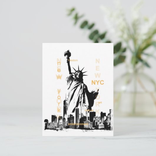 New York City Ny Nyc Vrijheidsbeeld Briefkaart (Staand voorkant)