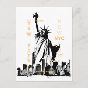 New York City Ny Nyc Vrijheidsbeeld Briefkaart