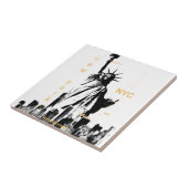 New York City Ny Nyc Vrijheidsbeeld Tegeltje (Zijkant)
