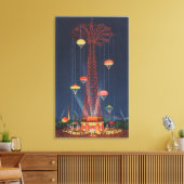 New York City, NY - Parachute Jump bij World's Canvas Afdruk (Insitu (Woonkamer))
