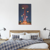 New York City, NY - Parachute Jump bij World's Canvas Afdruk (Insitu (Slaapkamer))