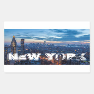 New York City, NY, VS Rechthoekige Sticker