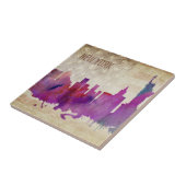 New York City, NY | Waterverf City Skyline Tegeltje (Zijkant)