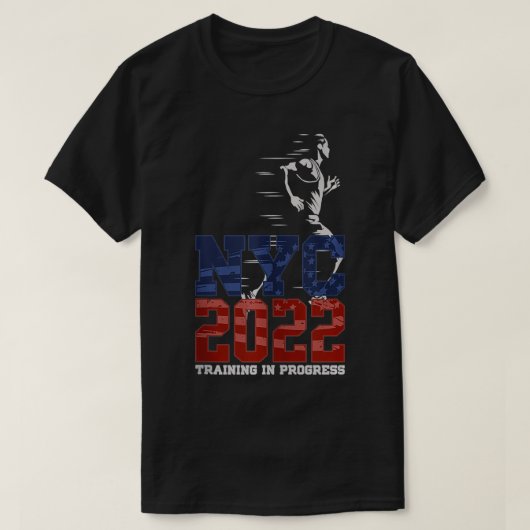 New York City NYC 2022 Marathon Training In Progre T-shirt (Design voorkant)