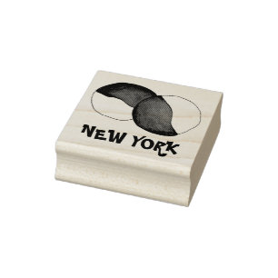 New York City NYC Black en White Cookie Stamp Rubberstempel