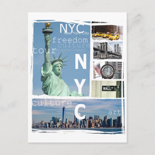 New York City Nyc Briefkaart (Voorkant)