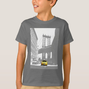 New York City NYC Brooklyn Gele Taxi Kinder Jongen T-shirt
