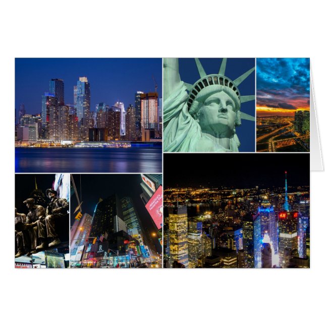 New York City NYC collage foto cityscape (Voorkant Horizontaal)