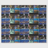 New York City NYC collage foto cityscape Cadeaupapier (Vlak)