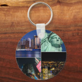 New York City NYC collage foto cityscape Sleutelhanger (Voorkant)