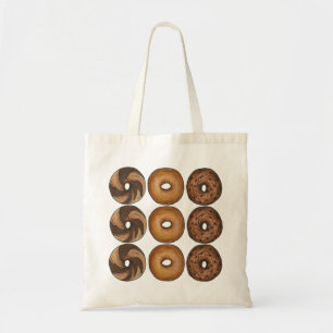 New York City NYC Deli Breakfast Bagels Canvas tas