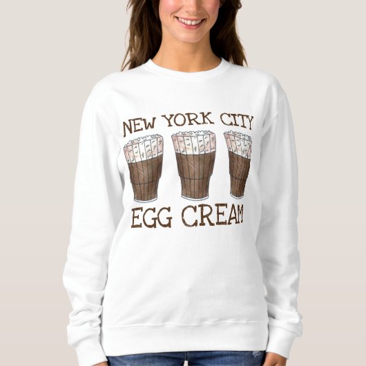 New York City NYC Egg Cream Eggcrème Soda Fountain Trui (Voorkant)