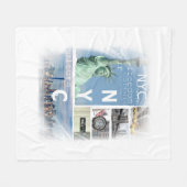 New York City Nyc Fleece Deken (Voorkant (Horizontaal))