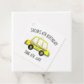 New York City NYC Geel Taxi Cab Verjaardagsfeest Bedankjes Labels (In situ)