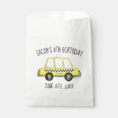 New York City NYC Geel Taxi Cab Verjaardagsfeest Bedankzakje (Voorkant)