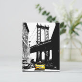 New York City NYC Geel Taxi Pop Art Briefkaart (Staand voorkant)