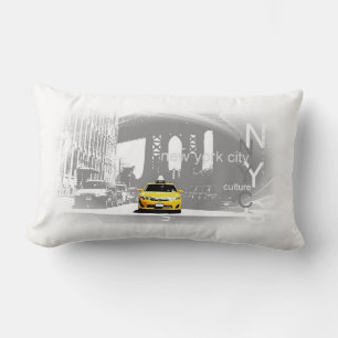 New York City NYC Geel Taxi Pop Art Kussen