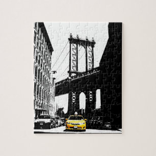 New York City NYC Geel Taxi Pop Art Legpuzzel