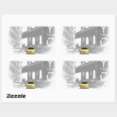 New York City NYC Geel Taxi Pop Art Rechthoekige Sticker (Vel)
