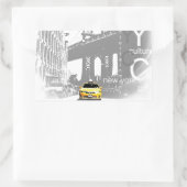 New York City NYC Geel Taxi Pop Art Rechthoekige Sticker (Tas)