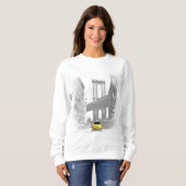 New York City NYC Geel Taxi Pop Art Trui (Voorkant volledig)