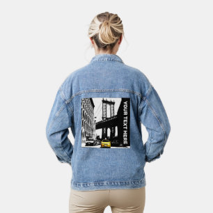 New York City NYC Gele Taxi Brooklyn Vrouwen Denim Jacket