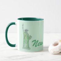 New York City NYC Green Statue of Liberty Lady