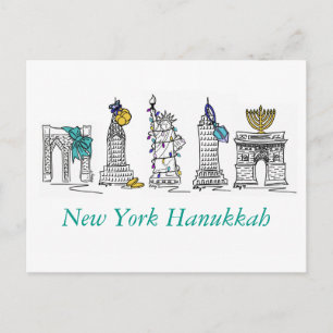 New York City NYC Hanukkah Chanokah Joodse Holiday Feestdagenkaart