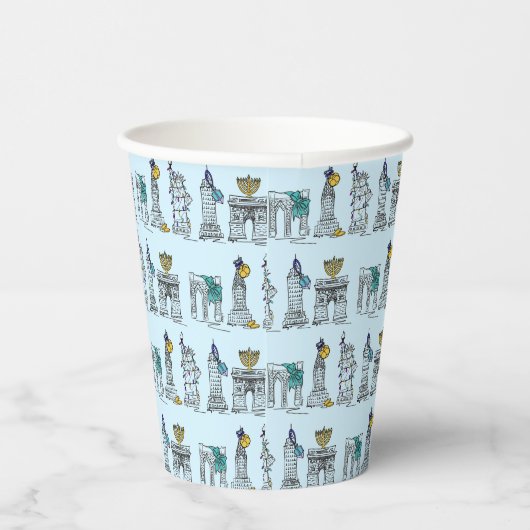 New York City NYC Hanukkah Landmarks Architecture Papieren Bekers (Rechts)
