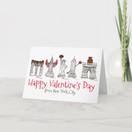 New York City NYC Happy Valentine's Day Kaart