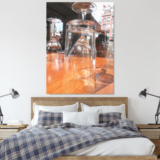 "New York City, NYC" Het paviljoen Canvas Afdruk (Insitu (Slaapkamer))