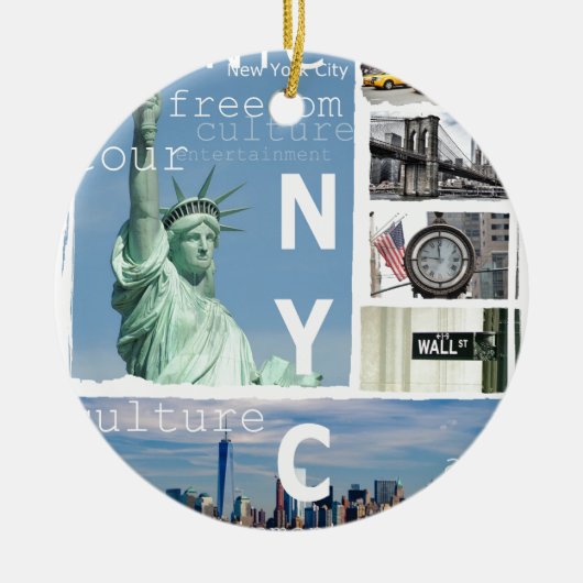 New York City Nyc Keramisch Ornament (Voorkant)