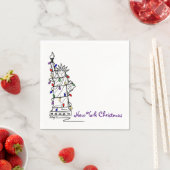 New York City NYC Kerstbeeld Vrijheidsvakantie Servetten (Insitu)