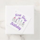 New York City NYC Landmarks Birthday Party Bedankjes Labels (In situ)